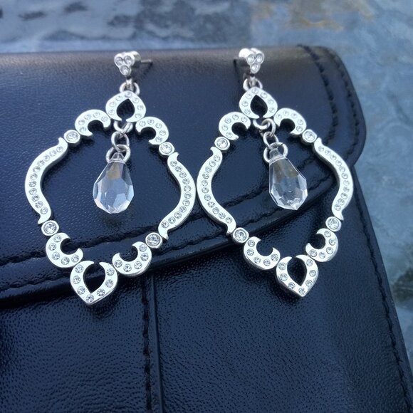 Brighton Fancy Briolette Crystal Drop Earrings Pierced - Picture 3 of 4